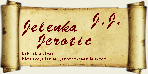Jelenka Jerotić vizit kartica